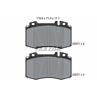 Set placute frana, frana disc TEXTAR 2327102