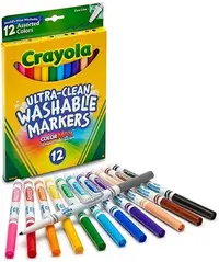 Markere lavabile Crayola - 12 culori