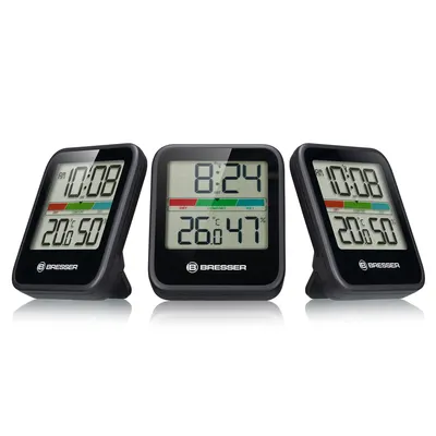 Set 3 statii meteo Bresser Termo/Hygro 7000016CM3000, negru