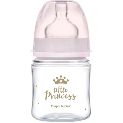 Canpol babies Royal Baby biberon pentru sugari 0m+ Pink 1 buc