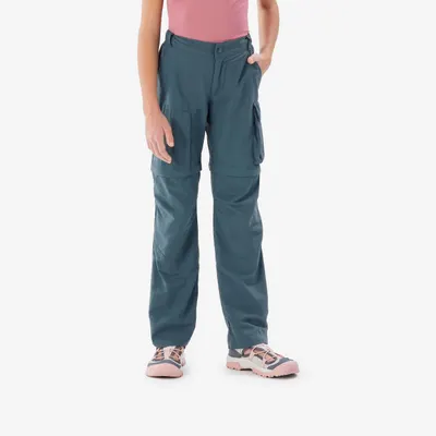 Pantalon Modulabil Drumeție la munte MH500 Gri Copii