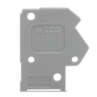 End plate; 1 mm thick; snap-fit type; gray