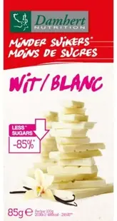 Ciocolată albă fără zahăr 85 g Damhert