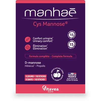Cys Mannose 10 stick-uri Vitavea,