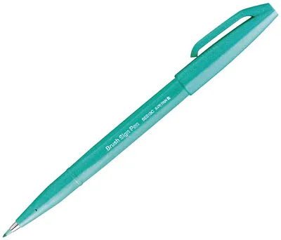 Pentel Sign Pen marker cu pensulă - SES15C, verde smarald