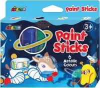 Avenir Vopsea colorata stick Tempera - 6 culori metalice