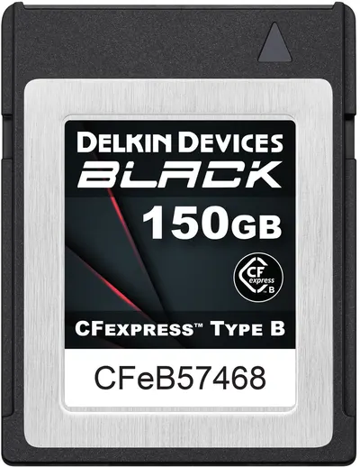 Card de memorie Delkin - 150GB, BLACK, CFexpress Type B, negru