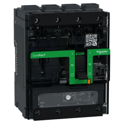Intreruptor CompPacT NSXm E (16 kA la 415 VAC), 4P 3d, 63A TMD unitate de declansare, conectori EverLink