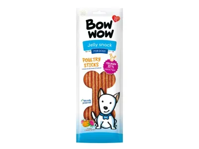 Bow Wow Recompense Jelly pentru Caini cu Vita si Pasare
