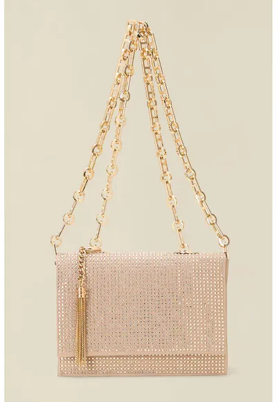 Geanta crossbody cu nituri - Roz