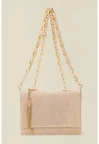 Geanta crossbody cu nituri - Roz