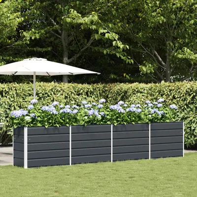 vidaXL Jardinieră Antracit 385 x 50 x 75 cm Oțel Galvanizat