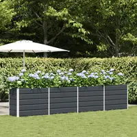 vidaXL Jardinieră Antracit 385 x 50 x 75 cm Oțel Galvanizat