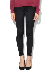 Blugi skinny cu talie inalta - Negru