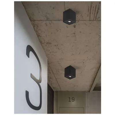 Plafoniera RENDE Nisipiu Negru Aluminiu Adjustable GU10 1x50 Wat 230 Volt IP20 Fara bec
