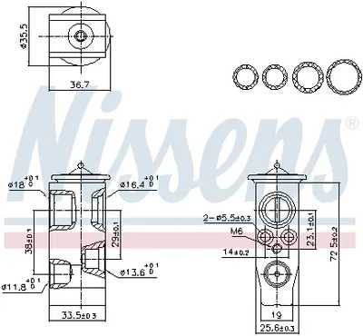 Supapa expansiune climatizare potrivit AUDI A1, A1 ALLSTREET, A1 CITY CARVER; SEAT ARONA, IBIZA V; VW MULTIVAN T7, POLO VI, T-CROSS 1.0-2.0D 01.17