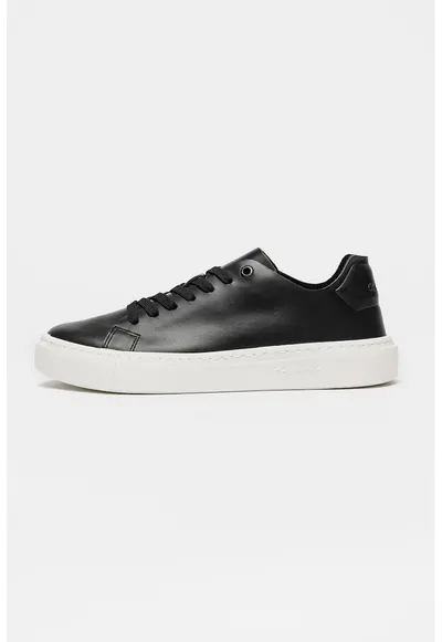 Pantofi sport low cut cu sireturi - Negru