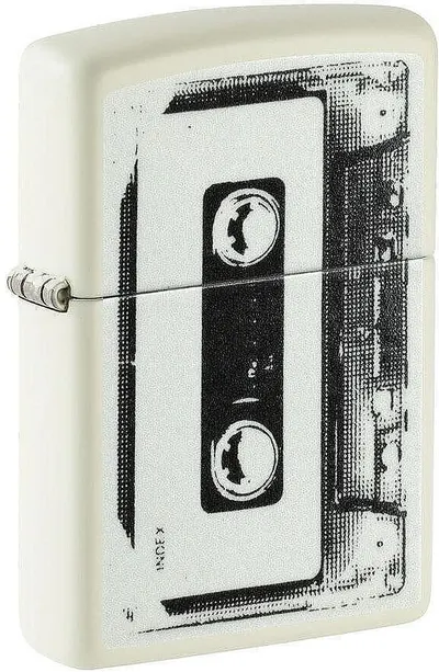 Brichetă Zippo Glow in the Dark - Cassette Tape Design