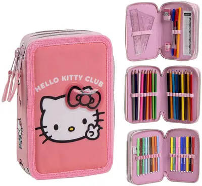Penar cu rechizite Cerda Hello Kitty - 3 fermoare