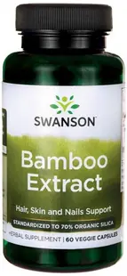 Bamboo Extract, 60 capsule vegetale, Swanson