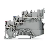 3-conductor sensor terminal block; for PNP (positive) switching sensors; 1 mm²; Push-in CAGE CLAMP®; 1,00 mm²; gray
