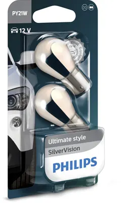 Set 2 Becuri Semnalizare Py21W 12V (Blister) Silver Vision Philips