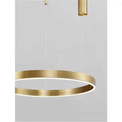 Lampa suspendata MOTIF Alama aurie Aluminiu & Acrylic LED 40W 2943Lm 230V IP20 2700-6000K Schimbare temperatura de culoare si reglare intensitate luminoasa