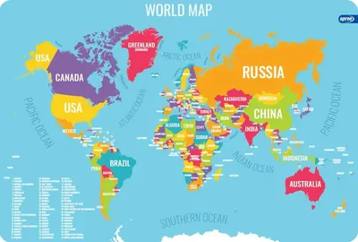 Suport de birou Spree - World, 43 x 29 cm