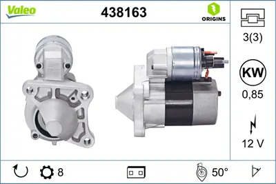 Electromotor (12v, 0,85kw) Potrivit Dacia Dokker, Dokker Express Minivan, Duster, Duster Suv, Lodgy, Logan, Logan Express, Logan Mcv, Sandero, Sandero Ii; Nissan Kubistar 1.4-2.0 09.98
