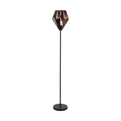 Lampa pardoseala CARLTON 1 negru, copper 220-240V,50/60Hz