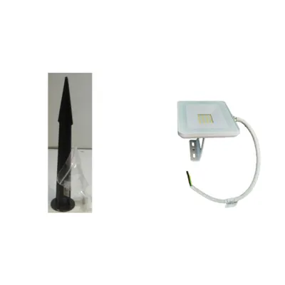 Pachet Brat Montaj Pamant Proiector + Proiector LED 20W Alb Lumina Calda