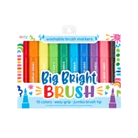 Carioci lavabile cu pensula, Big Bright Brush, set 10 culori