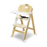 Scaun de masa, Lionelo, Floris, 3 in 1, Din Lemn, Transformabil, Reglabil pe inaltime in 4 pozitii, Suport picioare- 4 pozitii, 6 luni- 12 ani, Sustine 40 kg, Natur