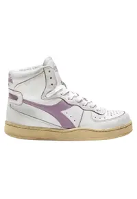 Pantofi sport cu profil inalt din piele - cu aspect vintage -