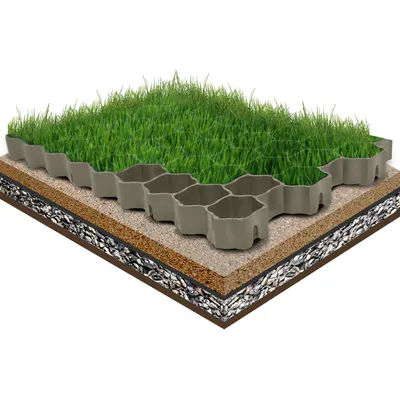 Gossi grilaje de gazon, 16 buc., verde, 60 x 40 x 3 cm, plastic