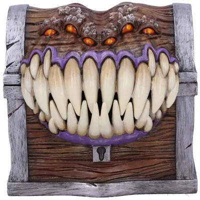 Cutie de depozitare Nemesis Now Games: Dungeons & Dragons - Mimic Box, 11 cm