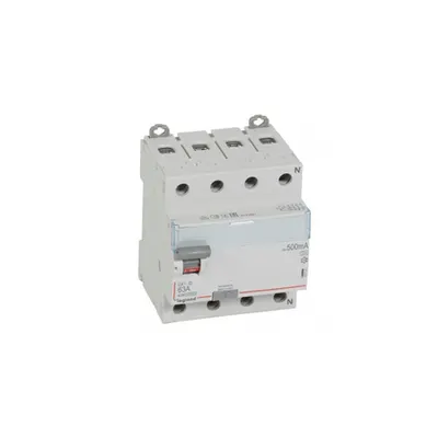 Intrerupator diferential RCD DX³-ID - 4P 400 V~ Nul pe partea dreapta - 63 A - 500 mA - tip A