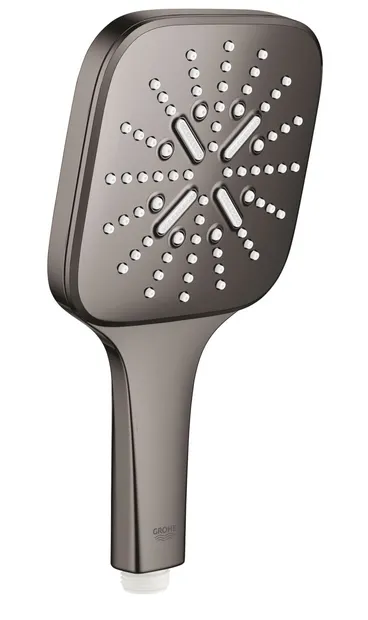 Para de dus Grohe Rainshower SmartActive Cube 130 26582A00, 1/2 inch, universala, 3 pulverizari, anti-calcar, lucios, Hard graphite