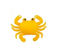 Jucarie antistres crab neon, moale, divese culori 12x10 cm