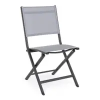 Scaun de grădină gri din metal Elin – Bizzotto