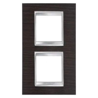 Placa ornament CProiector HORUS LUX international - IN TECHNOPOLYMER finisaj lemnING - 2+2 modul VERTICAL CENTRE DISTANCE 71mm - WENGE - CProiector HORUS