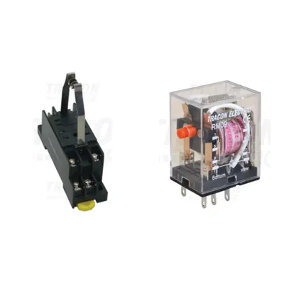 Pachet Releu Miniaturizat 12V AC si Soclu Compatibil RM09