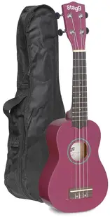 Ukulele soprano Stagg - US-Violet, cu husă, mov