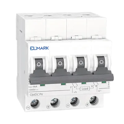 Siguranta MCB DC64 6A 4P 6KA 1000V Curba C pentru sisteme fotovoltaice