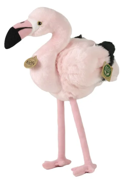 Jucărie de plus Rappa Eco Friends - Flamingo roz, 34 cm