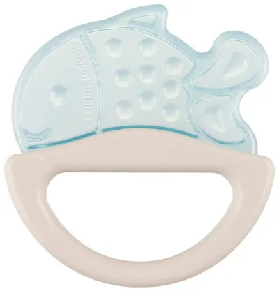 Inel gingival din silicon cu zornaitoare Canpol - Peşte, albastru