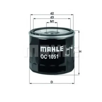 Filtru ulei MAHLE ORIGINAL OC 1051