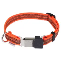 Zgarda nailon Sprenger neon reflectorizanta - 30 - 45 cm - Portocaliu Neon