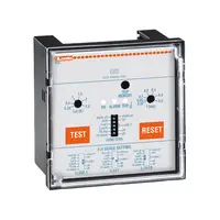 Earth Leakage Relay With 2 Operation Thresholds, Flush Mount. External Ct. Fail Safe. Flag Indicator, 110vac/dc-240vac-415vac