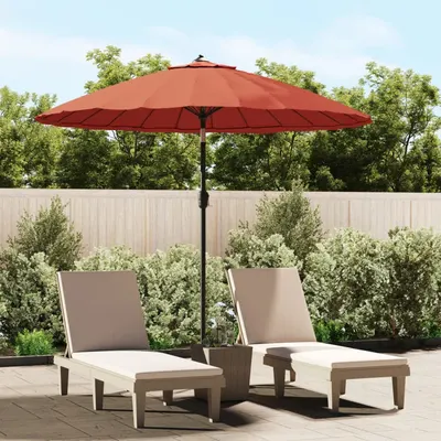 vidaXL Umbrelă de soare de exterior, stâlp aluminiu, cărămiziu, 250 cm